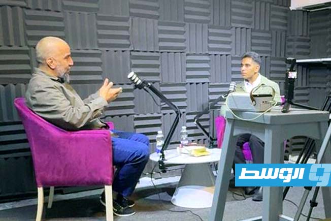 Libyan writer Ibrahim Al-Imam, the first guest on the youth platform 'Our Heritage' (Facebook)