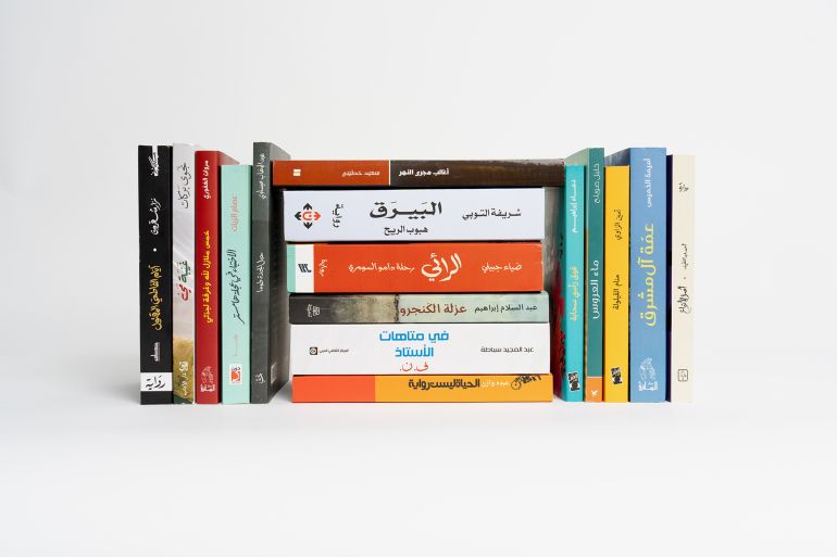 أغلفة الروايات المرشّحة للجائزة العالمية للرواية العربية في دورة عام 2026 (الجزيرة)