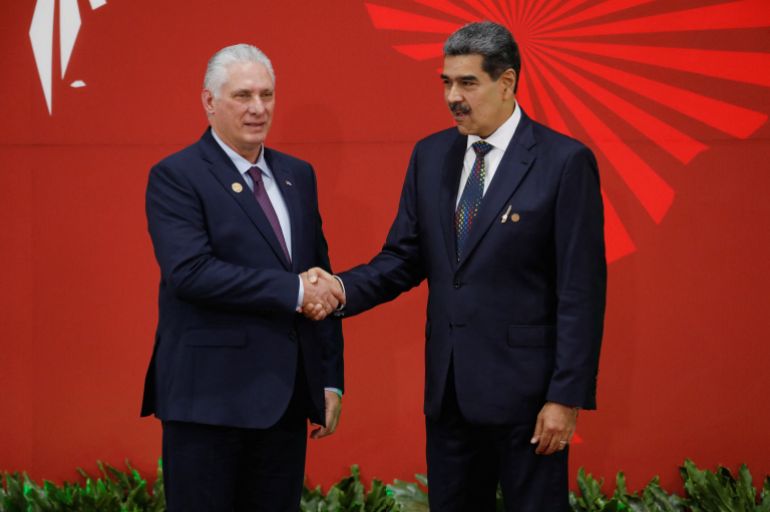 A close alliance relationship between Venezuelan President Nicolás Maduro and Cuban President Miguel Díaz-Canel