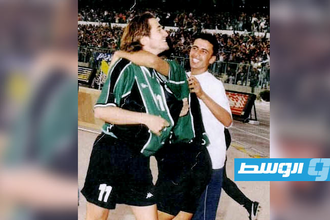 احتفال مع المنتخب الليبي لكرة القدم، أبطال النسخة الثانية من بطولة النهر الدولية الودية.