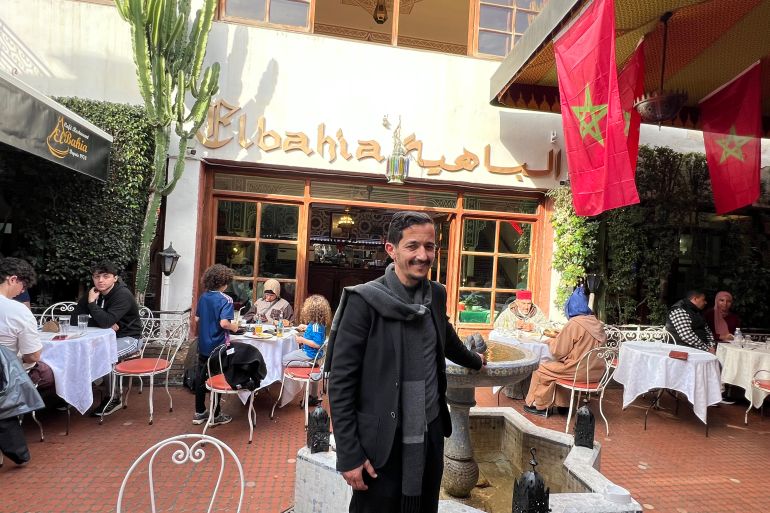 The owner of Al Bahia restaurant inside the Andalusian wall in the old city of Rabat