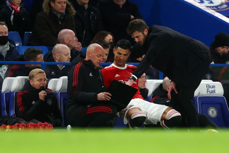 رونالدو لعب تحت قيادة كاريك خلال فترته الأولى كمدرب مؤقت ليونايتد في عام 2021 (غيتي)