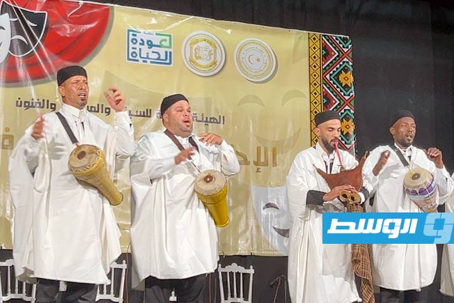 A scene from the opening activities of the National 'Mohamed Salim' Theater in Tripoli on Thursday.