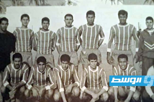 The late Abdullah Al-Ashhab, third from the right sitting, with the Al-Swehli team.