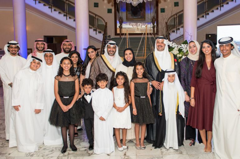 A family photo of writer Souad Al-Sabah