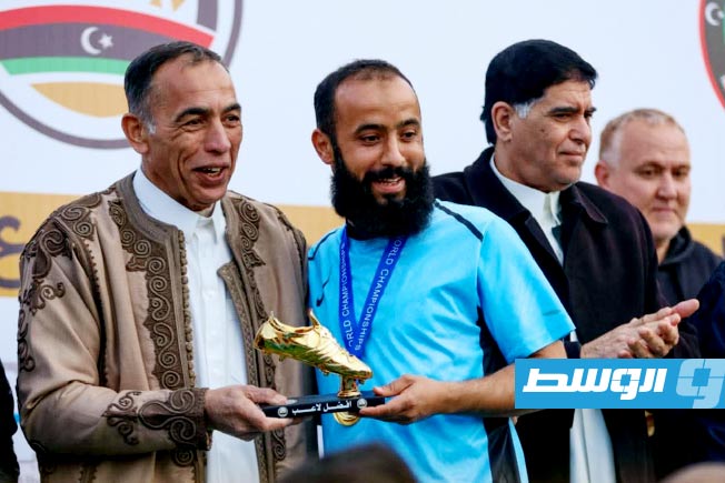 حفل التتويج من كأس الاستقلال لكرة القدم السباعية.