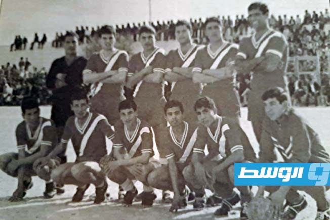 The late Abdullah Al-Ashhab, second from the left standing, with the Al-Swehli team.