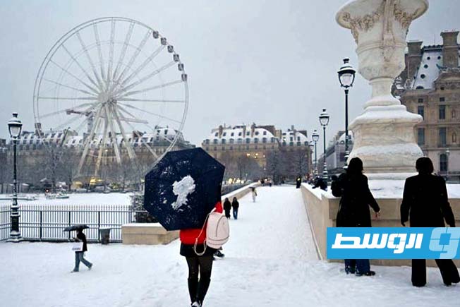 Snow covers streets and cities in Europe.