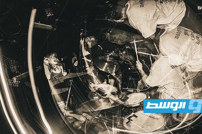 A motion-blurred shot of a music concert.